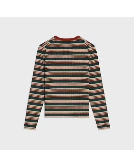 Céline Green Crewneck Sweater