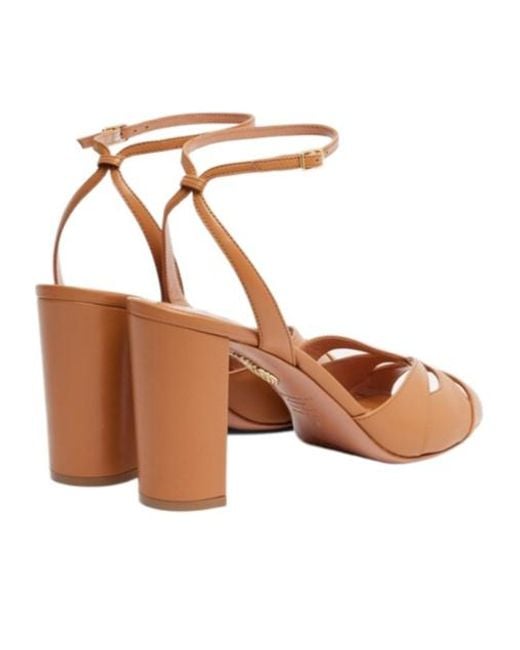 Aquazzura Brown Lightweight Leather Sandals