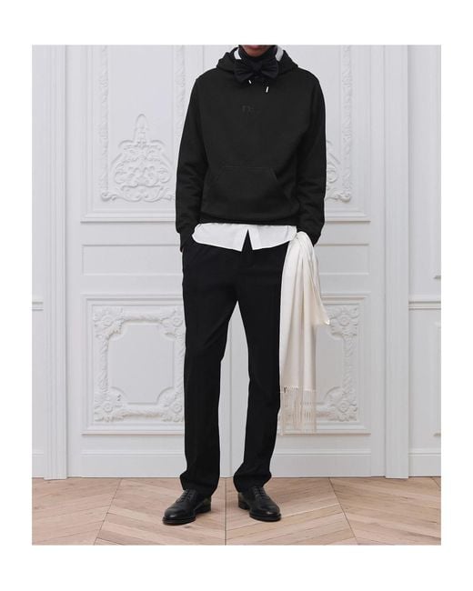 Dior Black Hooded Sweatshirt With Embroidery, Relaxed Fit for men