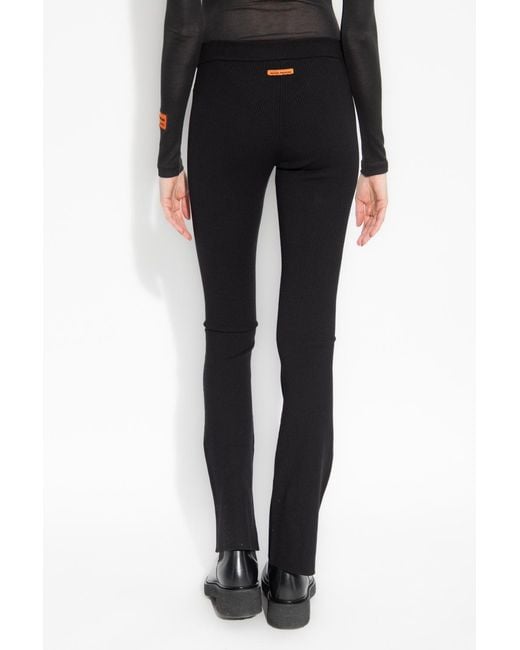 Heron Preston Black Fitted Ribbed Pants