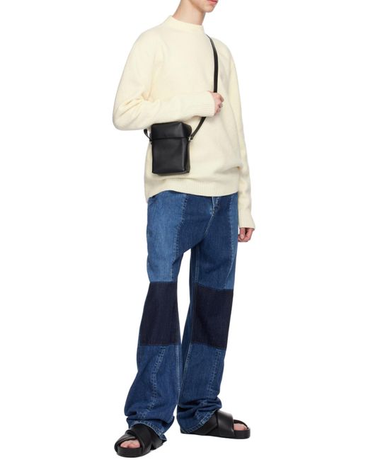 Jil Sander White Crewneck Knitted Jumper for men