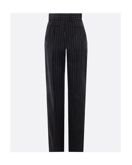 McQueen Blue High-Waisted Pleated Pants