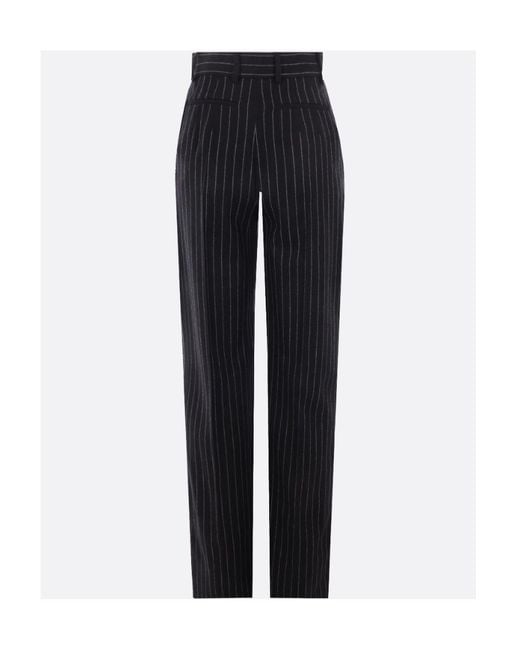 McQueen Blue High-Waisted Pleated Pants