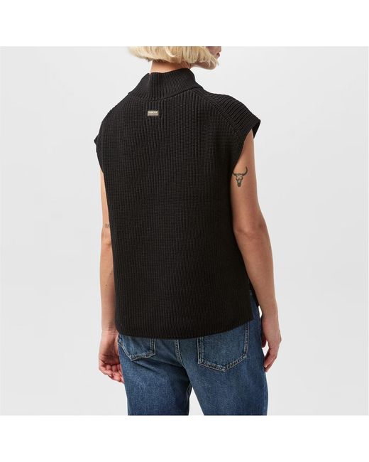Barbour Black Half-Zip Sweater