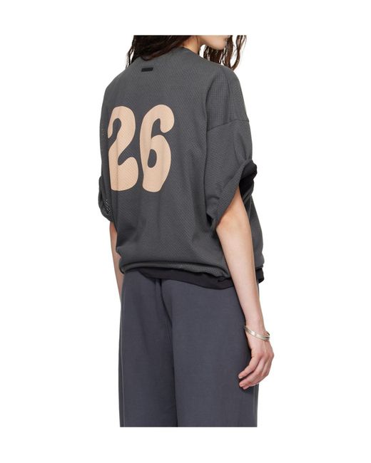 Fear Of God Gray Short-Sleeved T-Shirt
