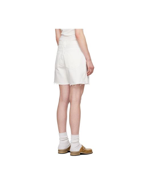 SLVRLAKE Denim White Sienna High-Waisted Denim Shorts