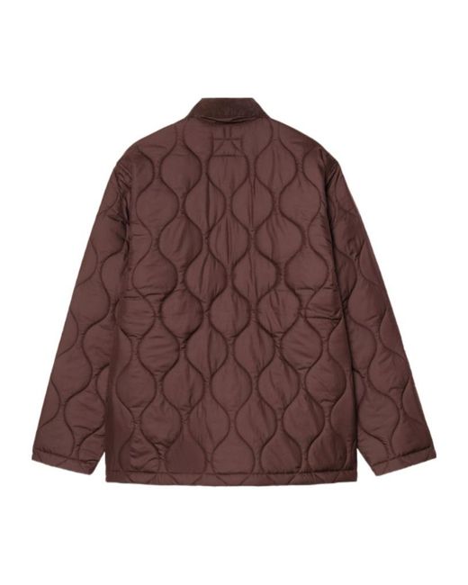 Carhartt Brown Quilted Corduroy-Collar Jacket for men