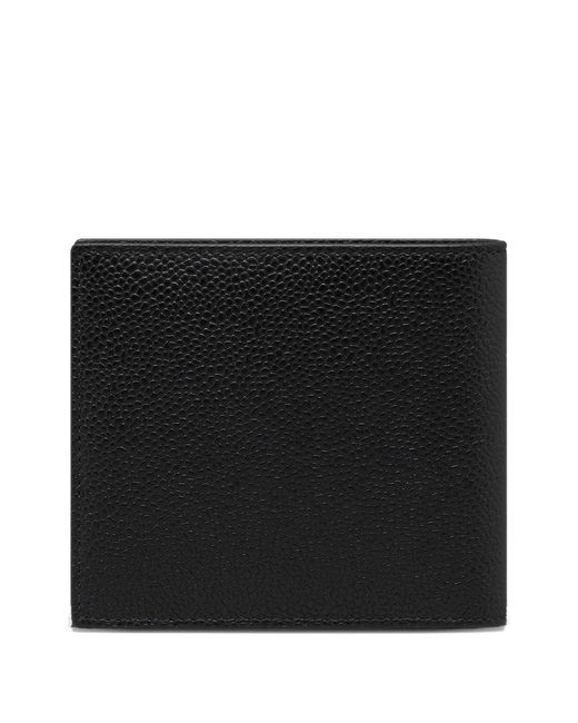 Thom Browne Black Hector-Motif Bi-Fold Wallet for men