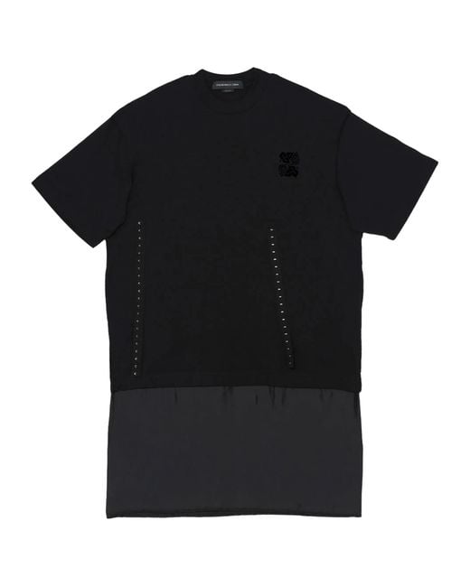 FEDERICO CINA Black Appliqué-Detail Mini Dress