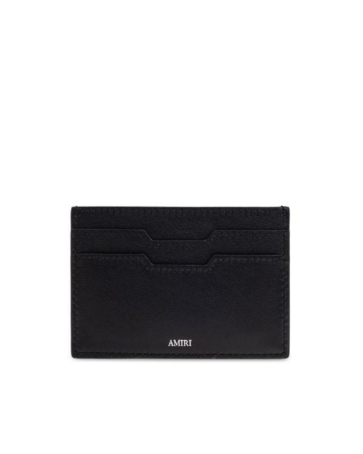 Amiri Black Hollywood Logo Printed Wallet for men