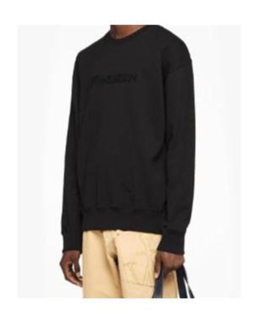 J.W. Anderson Black Jw Anderson Logo Embroidered Sweatshirt for men