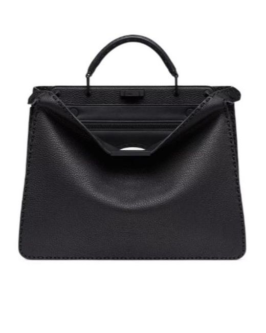 Fendi Black Selleria Bag With 713 Hand-Sewn Topstitches for men