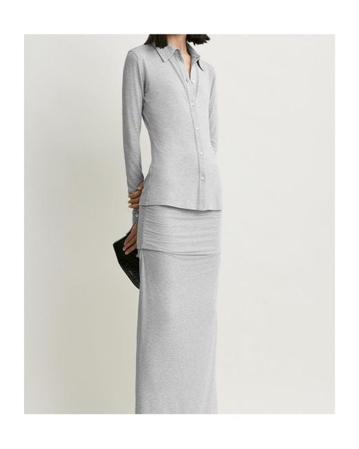 Totême Gray Fitted Jersey Shirt