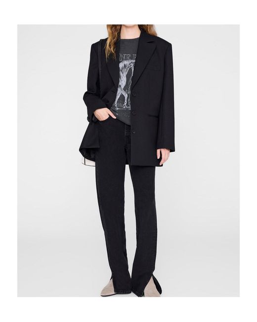 Anine Bing Black Harry Printed T-Shirt