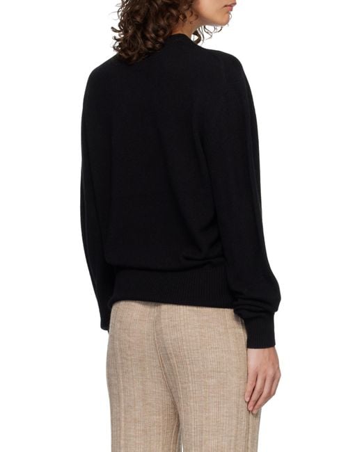 Totême  Black Totême Round Neck Knitted Jumper