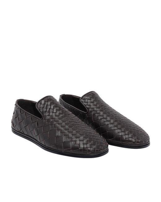 Bottega Veneta Black Sunday Slip-On Flats for men