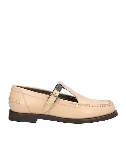 Brunello Cucinelli Natural Plain Colour Loafers