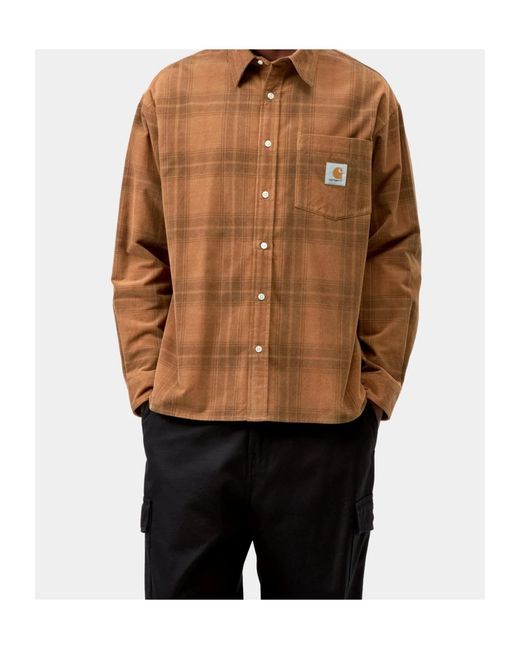 Carhartt Brown Wilber Check Shirt for men