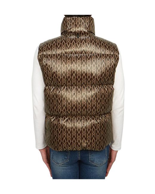 Mackage Brown Zipper Down Vest for men