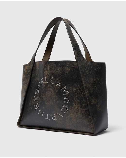Stella McCartney Black Large Tote With Logo Bags