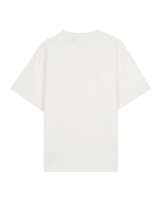 NANGA White Box Logo Embroidered T-Shirt for men
