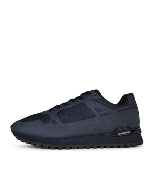 Boss Blue Solid Color Sneakers for men
