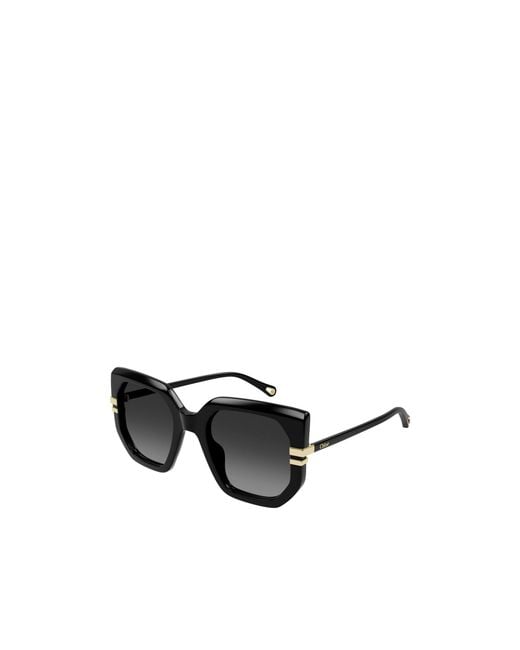 Chloé Black Chloé Eyewear Oversized Square Frame Sunglasses