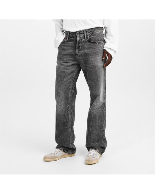 Acne Gray Straight Jeans for men