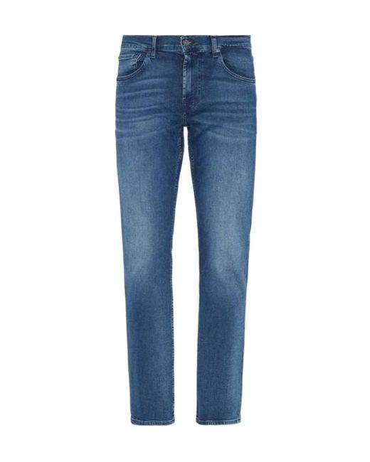 7 For All Mankind Blue Slimmy Jeans for men