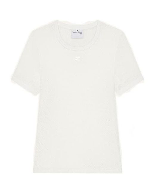 Courreges White Mesh T-Shirt