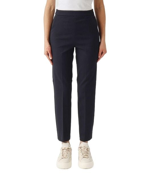 Max Mara Blue Pleated Casual Pants
