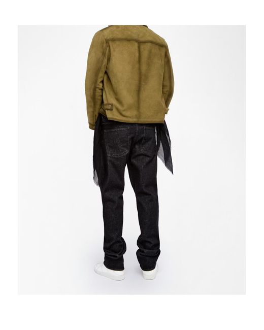 Zadig & Voltaire Green Loumy Daim Zip Jacket for men