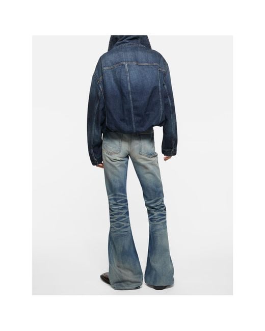 Acne Blue Cropped Denim Jacket