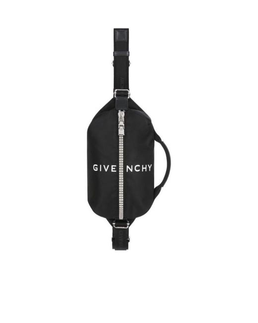 Givenchy Black Logo Printed Belt Bag for men