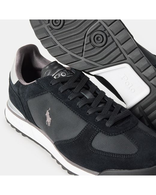 Polo Ralph Lauren Black Simple Versatile Sneakers for men