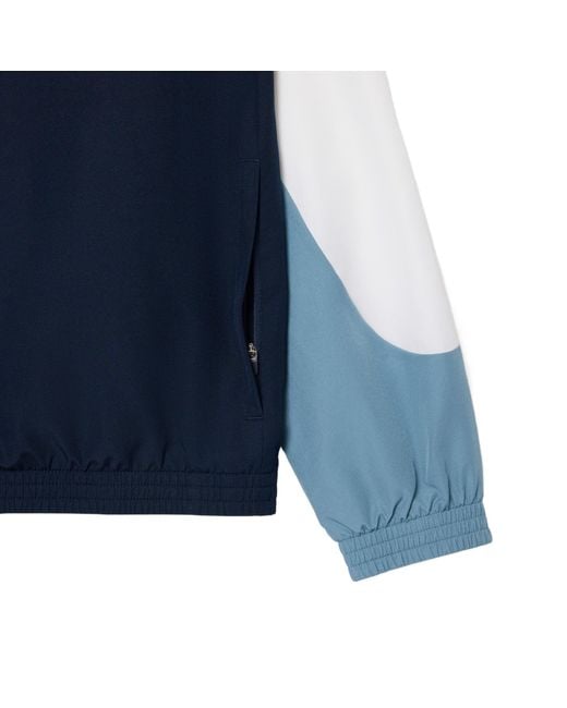 Lacoste Blue Color-Blocked Casual Jacket for men