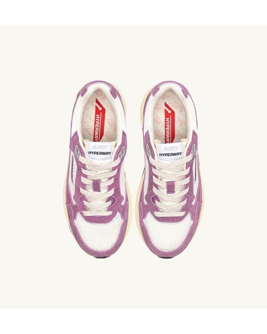 Autry Purple Hyperway Lace-Up Sneakers