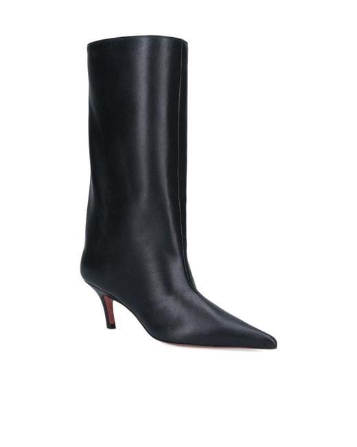 AMINA MUADDI Black Pointed Boots