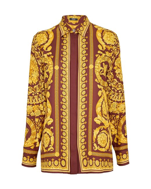 Versace Yellow Printed Shirt