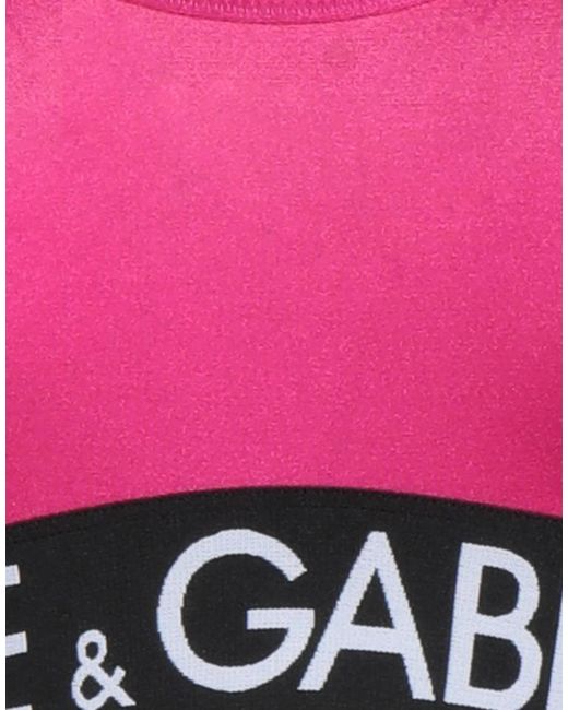 Dolce & Gabbana Pink Solid Color Tops