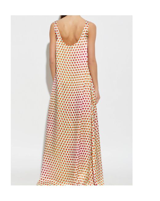 Dries Van Noten Natural Printed Maxi Dress