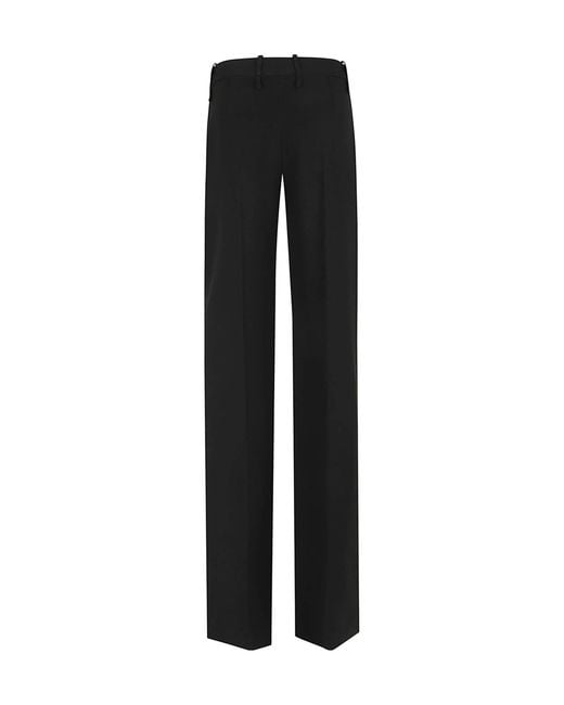 Ermanno Scervino Black High-Rise Wide-Leg Pants