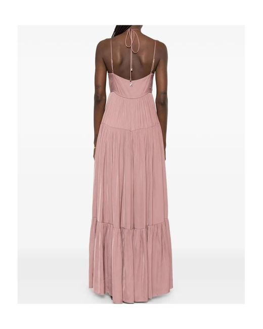 Patrizia Pepe Pink Cut-Out Detail Maxi Dress