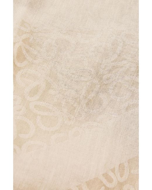 Loewe Natural Anagram Fringed Pareo