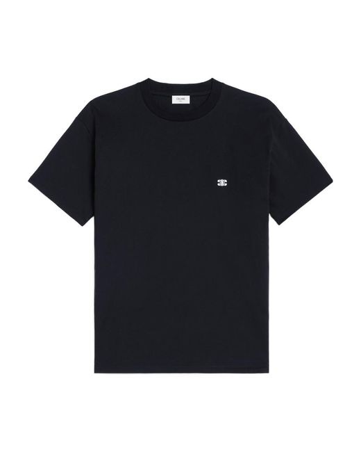 Céline Black Triomphe Loose T-Shirt for men