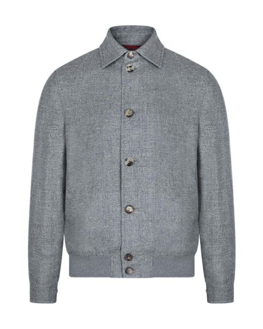 Brunello Cucinelli Gray Jackets _Se Linen Wo for men