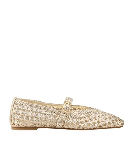 Stuart Weitzman Natural Prim Knits Mary Jane Shoes