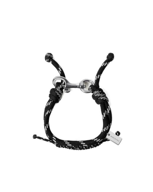 Balenciaga Black Malibu Cord Bracelet