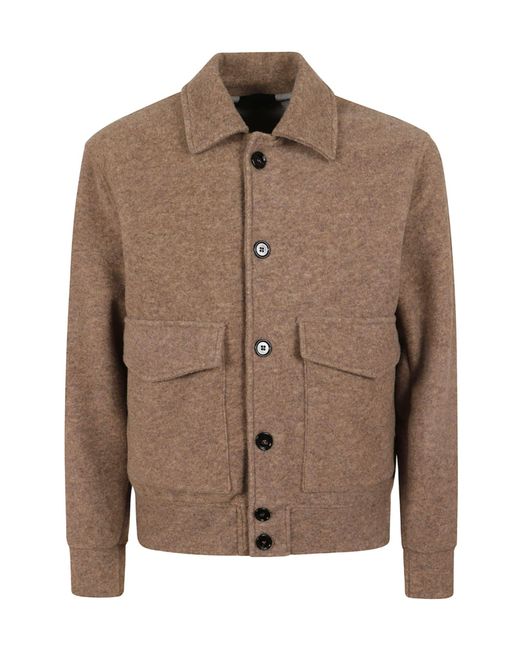 Dondup Brown Single-Breasted Casual Jacket for men