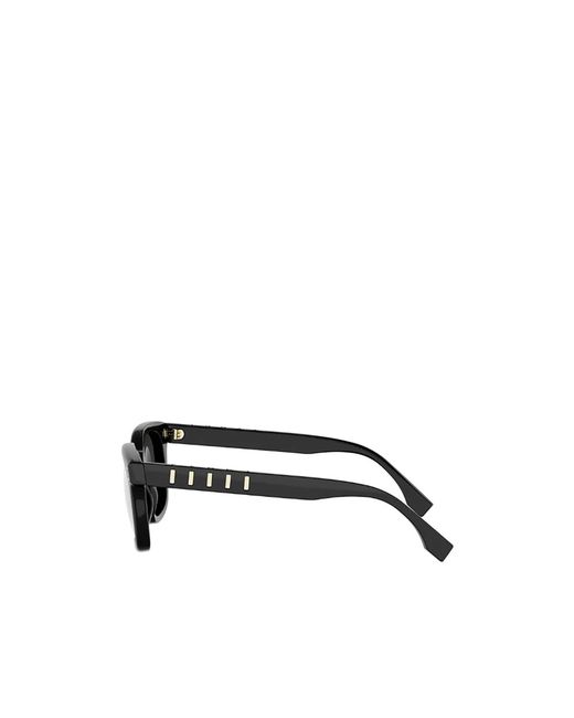 Fendi Black Eyewear Studded Square Frame Sunglasses